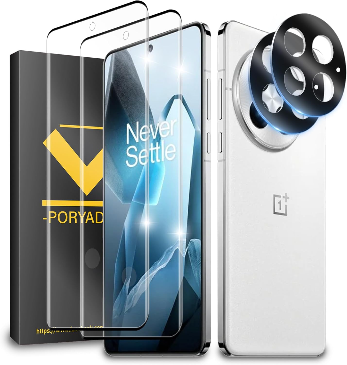 2 2 Pcs Screen Protector Oneplus 13, 2 Pcs Tempered Glass   2 Pcs Camera Lens Protector, 9H Hardness, Strong Anti-Fingerprint, Bubble Free, Fingerprint ID Compatible, For OnePlus 13 Screen Protector